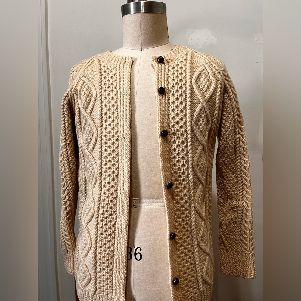 100% Pure Wool Irish Hand Knit Sweater